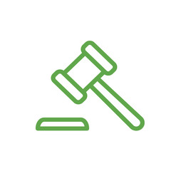 Vector lettering illustration of a word alimony with judge's hammer. Eps10. Family problem of husband and wife, break up and alimony issue. Black and white flat style icon of hammer.