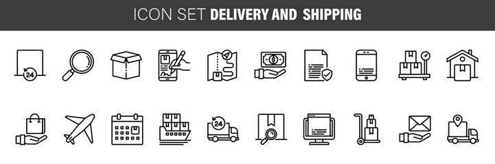 Modern thin line icons set of internet shopping, retail store and online sales. Premium quality outline symbol collection. Simple mono linear pictogram pack.