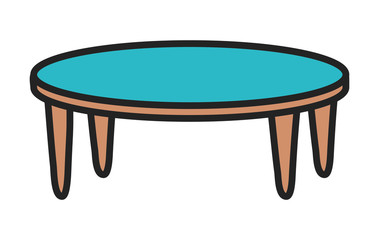 wooden blue table furniture decoration icon
