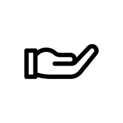 Fototapeta premium Give alms icon, vector illustration. Flat design style. vector give alms icon illustration isolated on white background, give alms icon Eps10. give alms icons graphic design vector symbols.