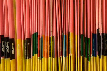 Folders holding medical records