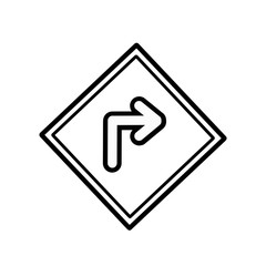 Turn right icon,vector illustration. Flat design style. vector turn right icon illustration isolated on White background, turn right icon Eps10. turn right icons graphic design vector symbols.