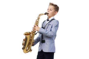 man playing the saxophone