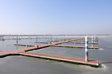 Park sinking passage on the shore