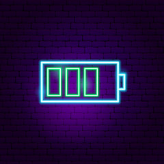 Green Battery Neon Sign