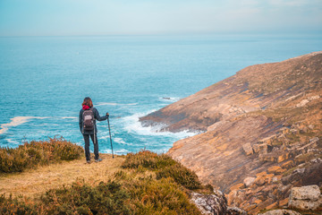A natural viewpoint on Mount Jaizkibel. Basque Country
