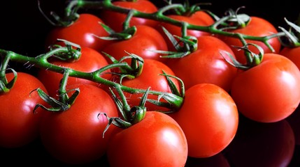 red tomatoes as a background for artists