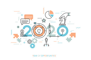 Infographic concept 2020 year of opportunities