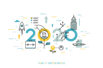 Infographic concept 2020 year of opportunities