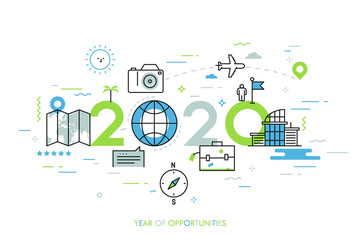 Infographic concept 2020 year of opportunities