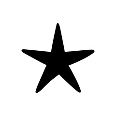 Star doodle icon. Hand drawn illustration.