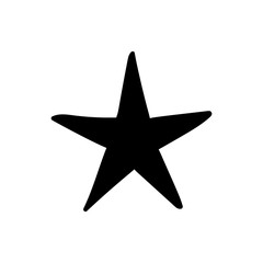 Fototapeta premium Star doodle icon. Hand drawn illustration.