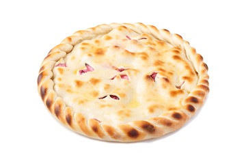 Side view of homemade ossetian pie