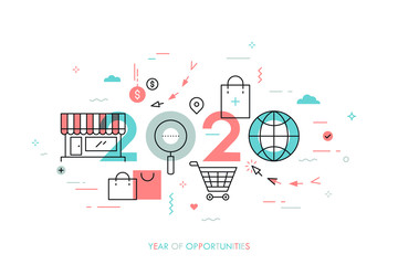 Infographic concept 2020 year of opportunities