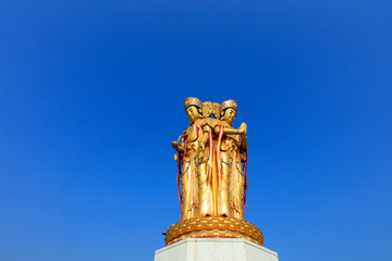 Fototapeta premium Bodhi Island Chaoyang Bodhisattva sculpture, Tangshan City, Hebei, China.