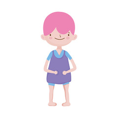 cute little boy cartoon character design