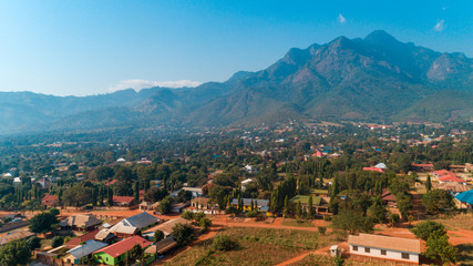 Fototapeta na wymiar Aerial view of the mount Uluguru in Morogoro.