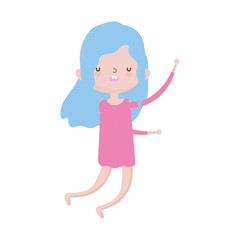 cute little girl happy cartoon character
