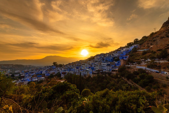 Sunset in Chefchaouen Morocco
