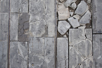 Lastre rotte pavimentazione cemento 