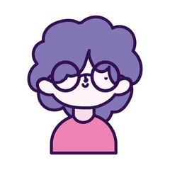 cute little boy cartoon character portrait