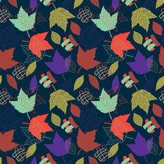 seamless repeat pattern with leaves