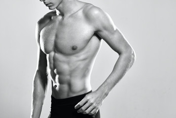 Naklejka premium portrait of muscular man