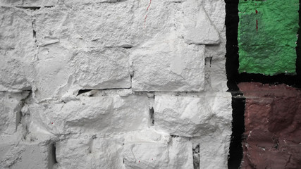white wall of old brick