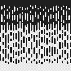 Vector Halftone Transition Abstract Wallpaper Pattern. Seamless Black And White Irregular Rounded Lines Background for modern flat web site design.