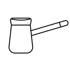 Vintage jezva for coffee. simple black eating icon Can be used as web element, eating design icon Turks with coffee. Dishes. icon on white background