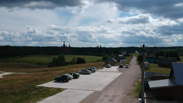 Volgoverkhovye Olginsky convent Church Transfiguration in Russia Tver Region source river Volga. Olgas ancient orthodox church. Church of Lord Transfiguration at Olginsky Monastery near Seliger lake