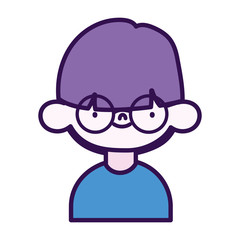 cute little boy cartoon character portrait