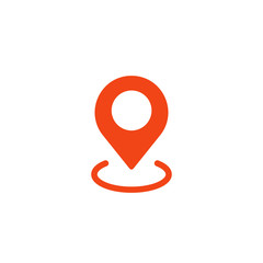 Location icon. Map pin symbol. Locate direction gps marker.
