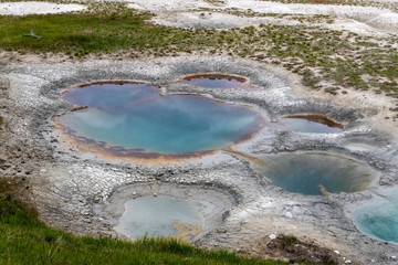 Colorful hot springs thermal pool, at Yellowstone National Park