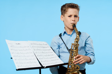 man playing the saxophone