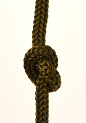rope with knot isolated on white background