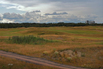 Midsummer twilight on a Finnish golf course