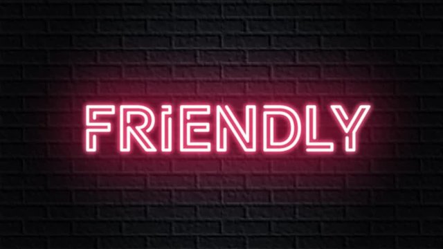 red neon video animation friendly