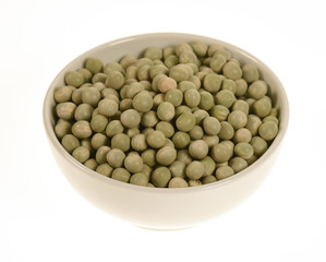 Pea seeds in bowl
