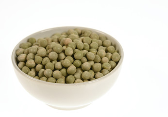 Pea seeds in bowl