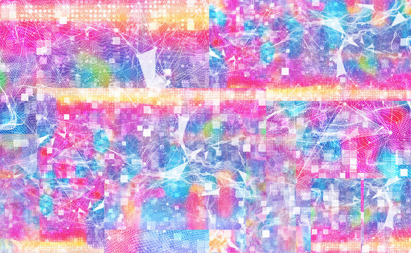 Abstract bright background futuristic technology collage design © Tierney