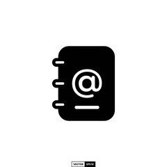 Address book icon, design inspiration vector template for interface and any purpose