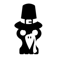 Silhouette of a turkey. Thanksgiving season - Vector