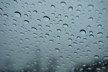 Water droplets on Glass