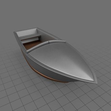 Metal toy speedboat