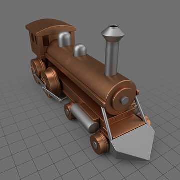 Metal toy train engine