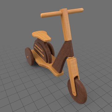 Wooden toy scooter