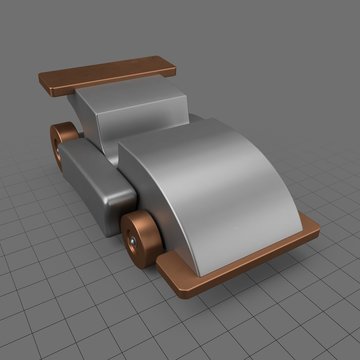 Metal toy racecar