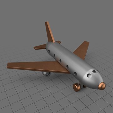 Metal toy passenger plane