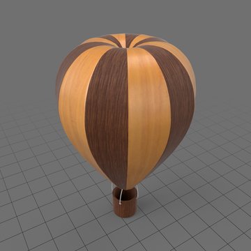 Wooden toy hot air balloon